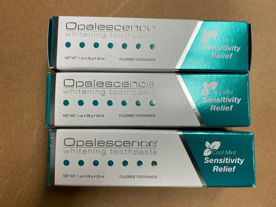 3 x Opalescence Sensitivity Relief Whitening Toothpaste Travel Size 20ML - Maple Wellness Supplements