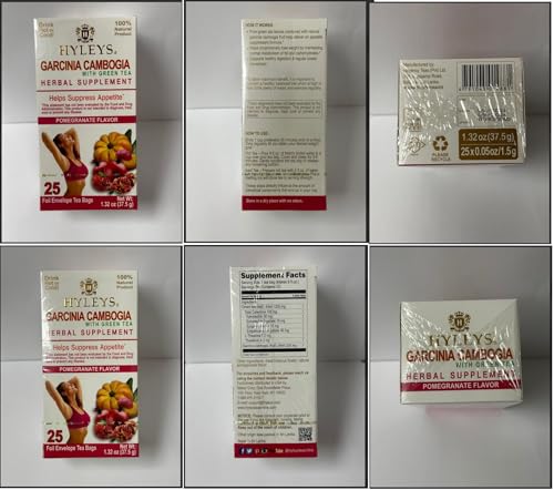 Hyleys Tea Garcinia Cambogia Green Tea with Pomegranate Flavor - 25 Tea Bags Hyleys TeaBuy Supplements Australia