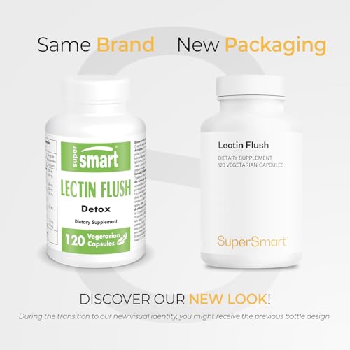 Supersmart - Lectin Flush - Lectin Blocker Shield Supplement - Digestive Support & Detox - Intolerances & Food Allergies - Intestinal Health | Non-GMO & Gluten Free - 120 Vegetarian Capsules SupersmartBuy Supplements Australia