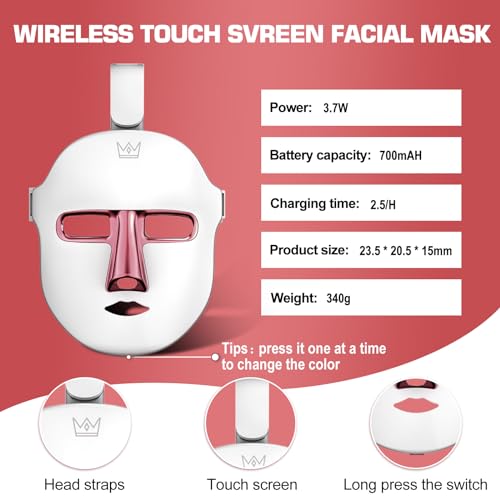 Red Light Therapy M-Ask Red Light Facial M-Ask Red Light Therapy for Face 7-1 Colors Light for Face Home Use LORICKBuy Supplements Australia