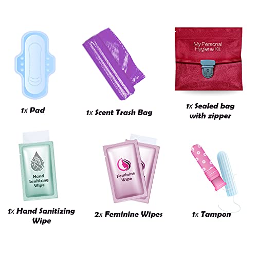 3 x Menstrual All-in-One Kits - Assorted Colors | Convenience on The Go | Single Period Kit Packs pH AdvantageBuy Supplements Australia