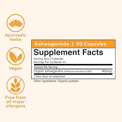 ORGANIC INDIA Ashwagandha Herbal Supplement - Vegan, Gluten-Free, Kosher ORGANIC INDIABuy Supplements Australia