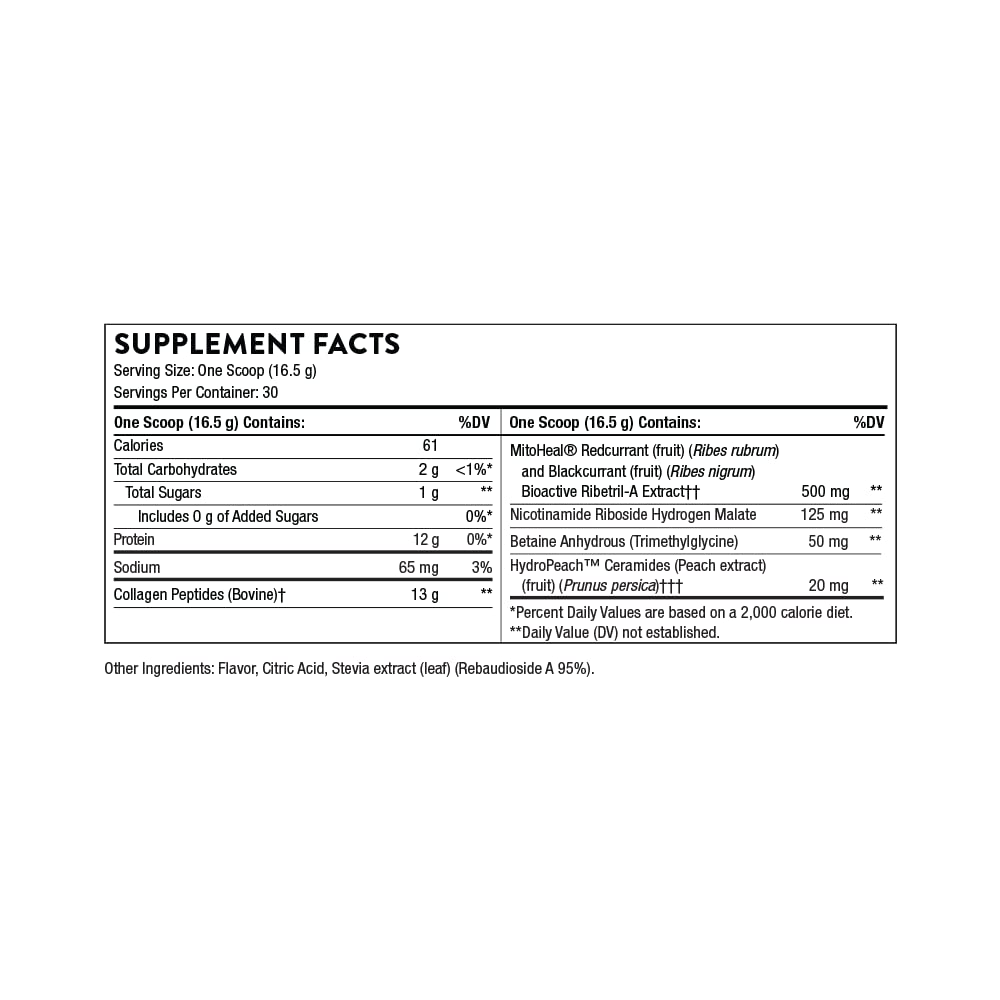 THORNE Collagen Plus - Collagen Peptides Powder with Nicotinamide Riboside THORNEBuy Supplements Australia