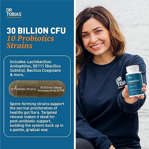 Dr. Tobias Probiotics 30 Billion, 10 Strains, 30 Billion CFU's, Targeted Release Probiotics Dr. TobiasBuy Supplements Australia