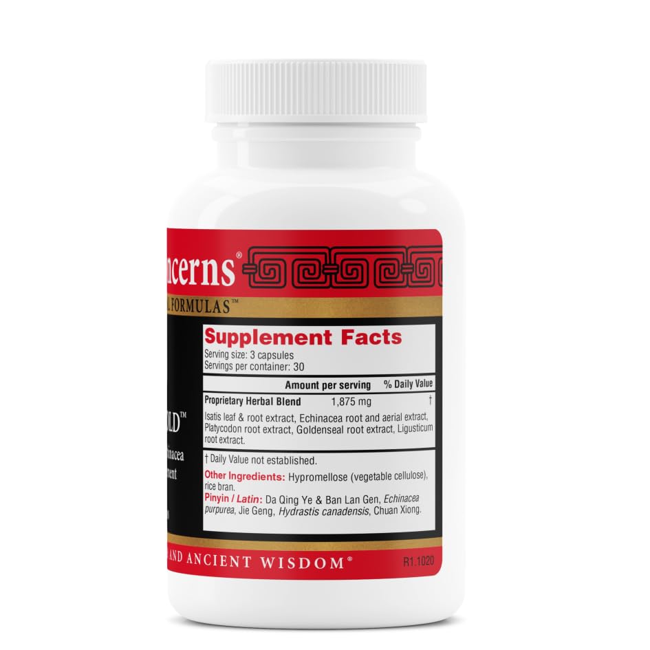 Health Concerns Isatis Gold - Immune System Support & Respiratory Tract Supplements - Echinacea, Platycodon, Goldenseal & Ligusticum Root Extract - 90 Capsules Health ConcernsBuy Supplements Australia