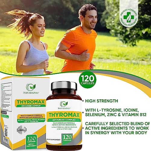 Natures Zest Thyroid Support Supplement for Women & Men - 120 Vegan Capsules Natures ZestBuy Supplements Australia