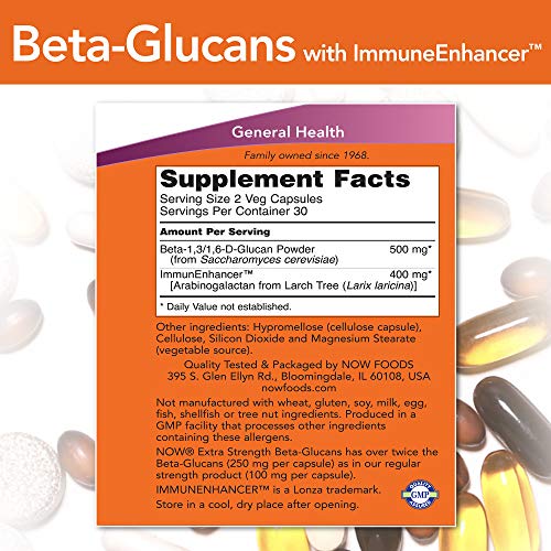 Beta-Glucans with ImmunEnhancer 60 VegiCaps (Pack of 2) Now FoodsBuy Supplements Australia
