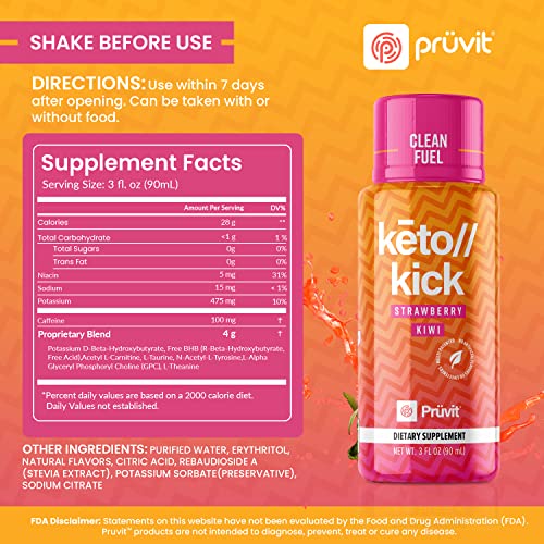 Pruvit Keto Kick Strawberry Kiwi Exogenous Ketones Exalt The Benefits of Natural Slim PRÜVITBuy Supplements Australia