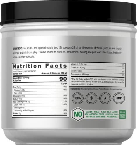 Pumpkin Seed Protein Powder Organic | 16 oz | Vegetarian, Gluten Free, and Non-GMO HorbäachBuy Supplements Australia