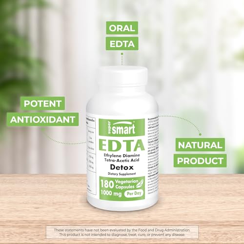Supersmart - EDTA 1000mg per Day - Calcium Disodium EDTA Supplement | Non-GMO SupersmartBuy Supplements Australia