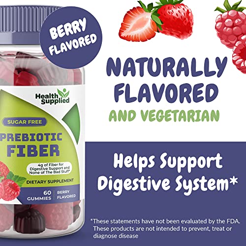 Fiber Prebiotic Gummies Sugar Free, Keto Friendly 2 Pack | Gut Cleansing, Digestive Health Health SuppliedBuy Supplements Australia
