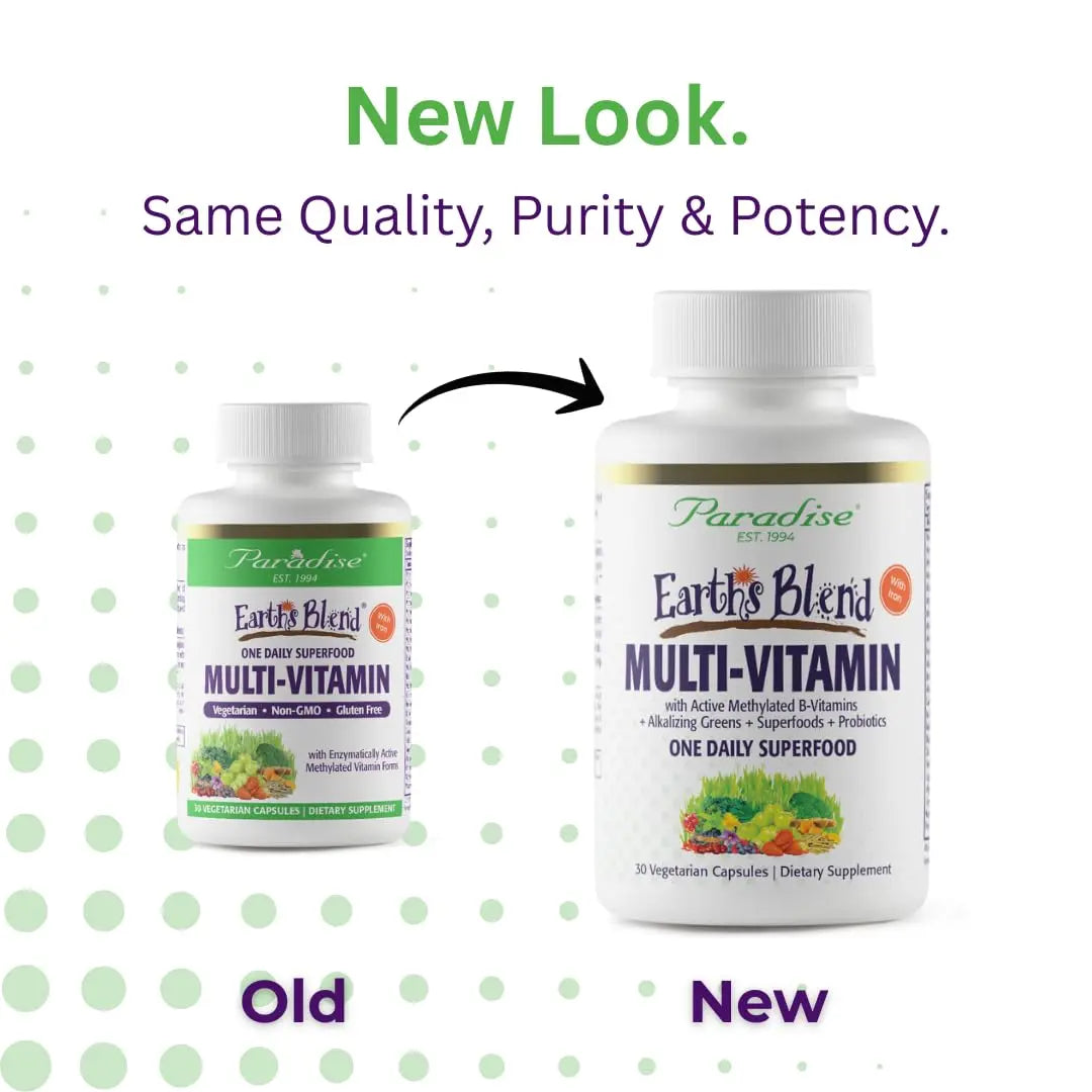 Paradise Herbs Earth's Blend Women's Once Daily Multivitamin with Iron, 48 Organic Superfoods, Probiotics, Antioxidants Paradise HerbsBuy Supplements Australia