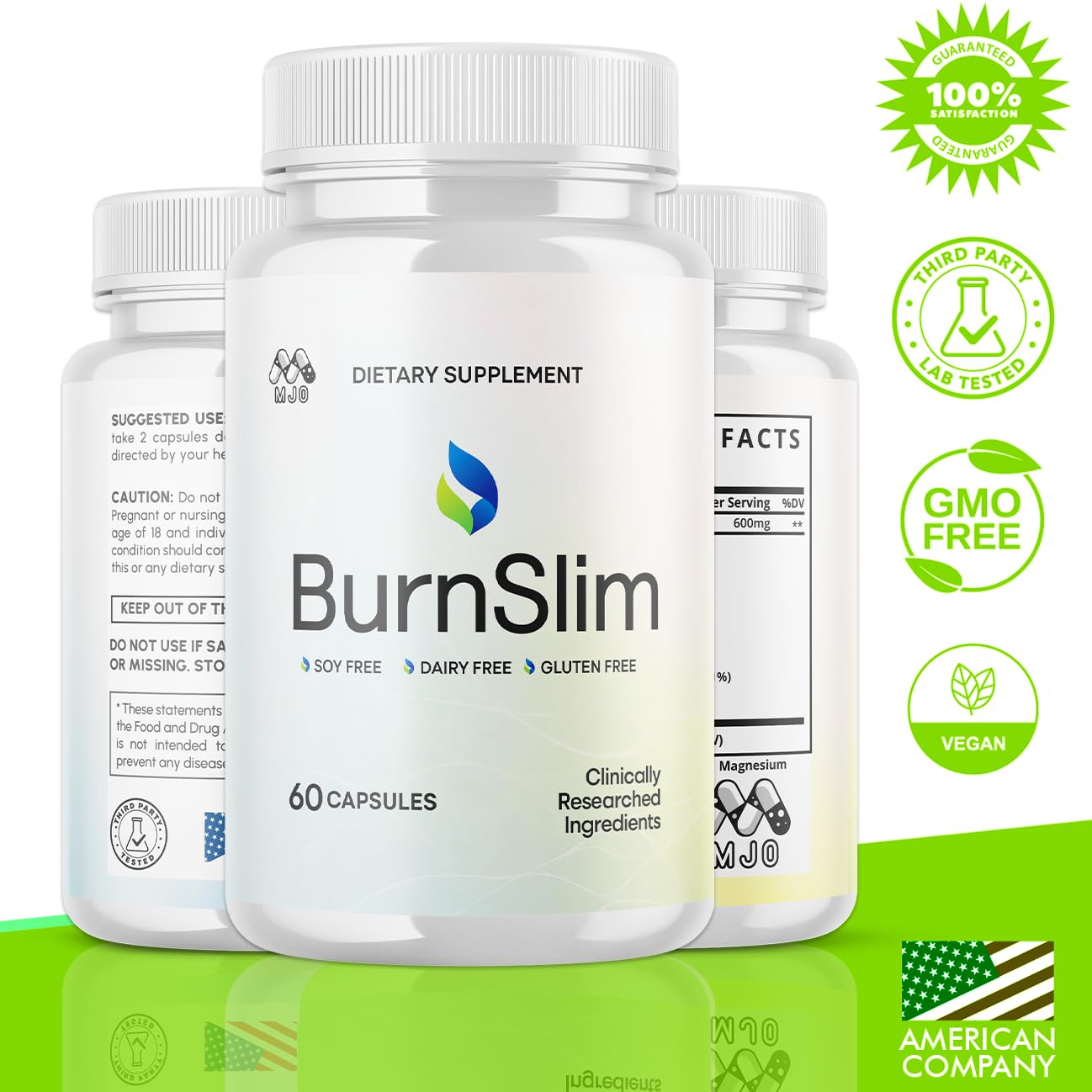 (2 Pack) Burn Slim Capsules, Official Burnslim Pills with All Natural Ingredients, Advanced Burn Slim Health and Wellness Vitamin Supplement Supporting Active Lifestyle for Women & Men (120 Capsules) MJOBuy Supplements Australia