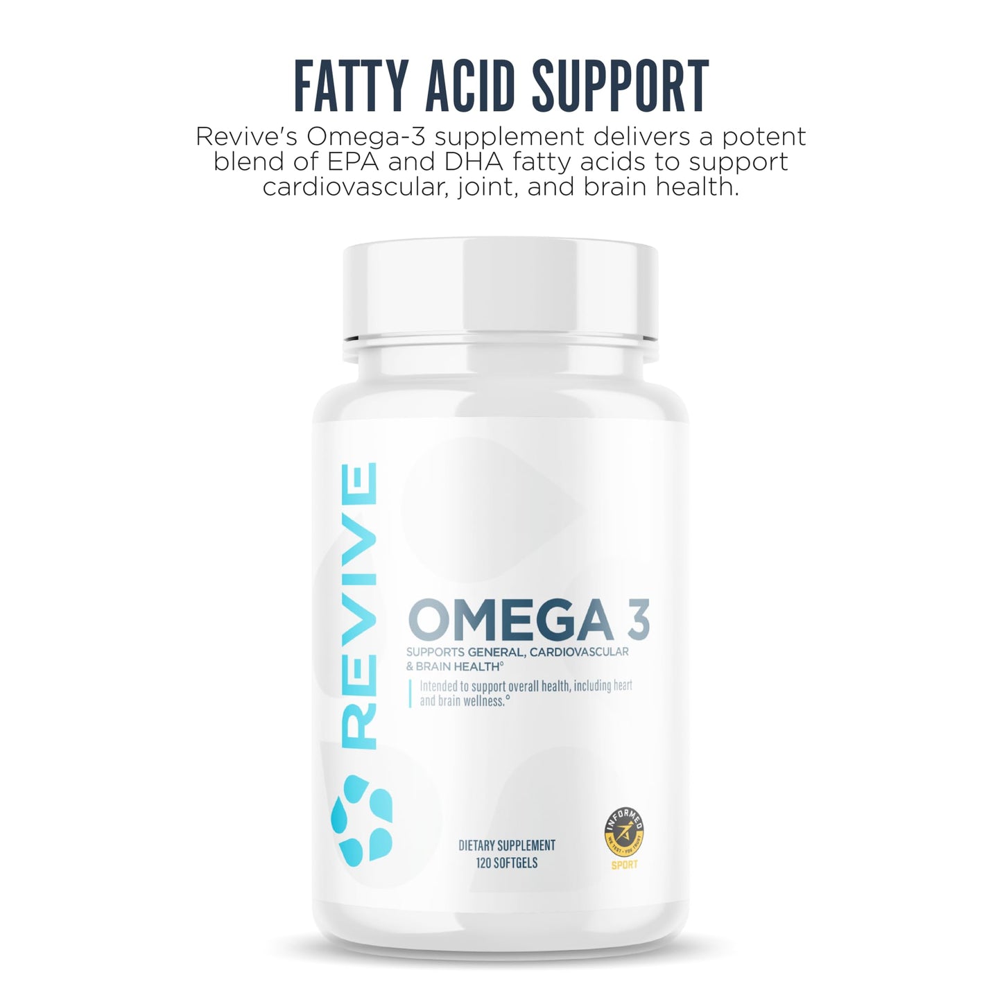 Revive MD Omega 3 Fish Oil Supplements for Men & Women – Softgels with EPA & DHA Fatty Acids for Healthy Skin & Joints, Heart & Brain Support – Vegan-Friendly, Gluten-Free (120 Softgels) ReviveBuy Supplements Australia