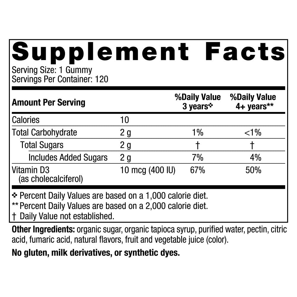 Nordic Naturals Vitamin D3 Gummies Kids, Wild Watermelon Splash - 120 Gummies - 400 IU Vitamin D3 - Bone Health, Healthy Immunity - Non-GMO, Vegetarian - 120 Servings Nordic NaturalsBuy Supplements Australia