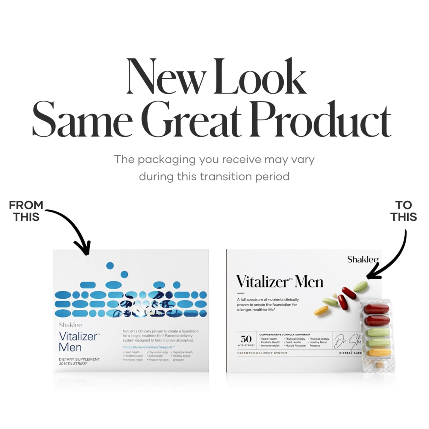 Shaklee - Vitalizer™ Men - Advanced Nutrition Vita-Strips® with Vitamins, Minerals, Omega-3s, Probiotics & More for Heart, Joint, Immune, Bone, Digestive Health & Physical Energy - 30 Vita-Strips® ShakleeBuy Supplements Australia