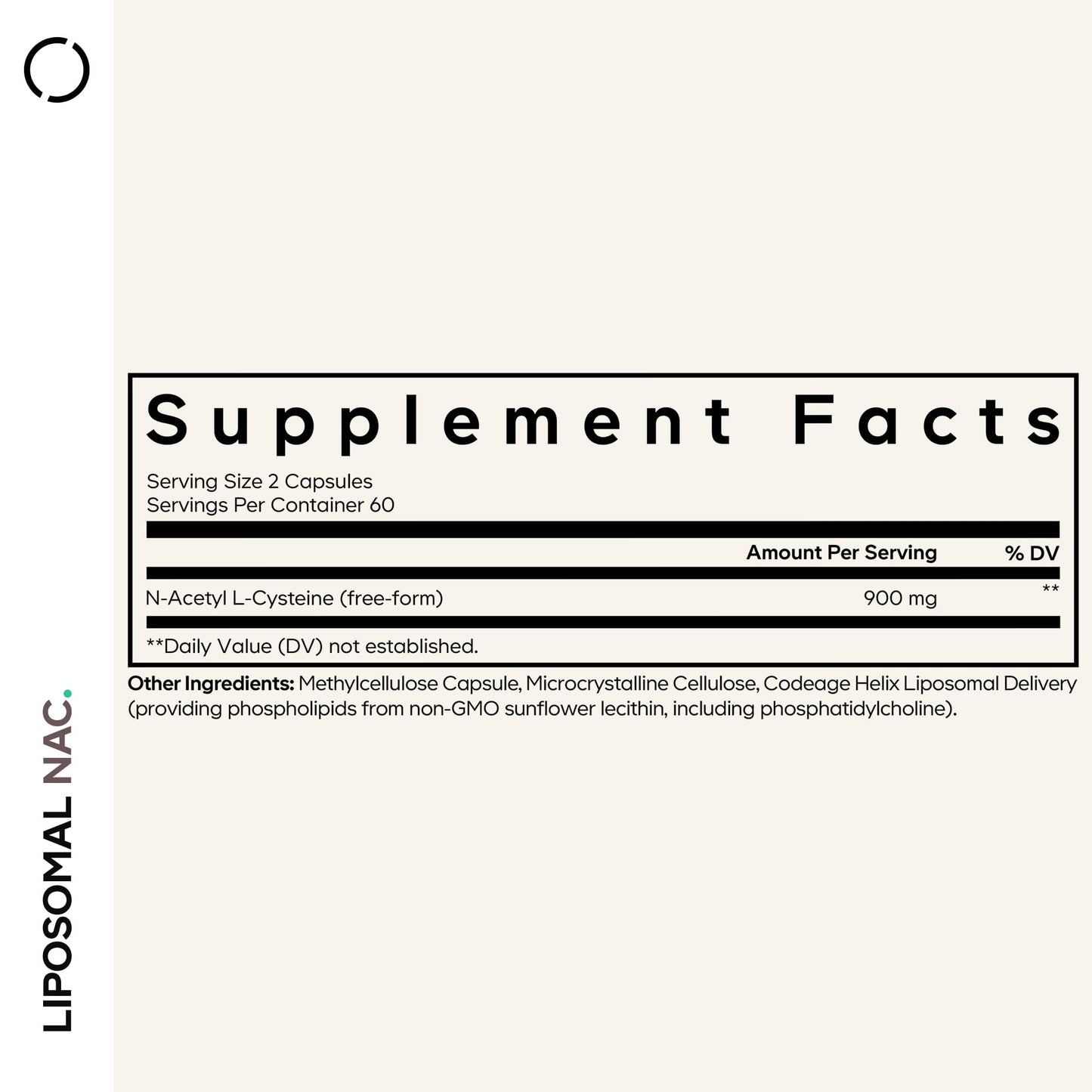 Codeage Liposomal NAC Supplement - N-Acetyl L-Cysteine Amino Acid - 2 Month Supply - Free-Form NAC - Phospholipid Complex - Vegan, Non-GMO, Gluten-Free, Dairy-Free - 120 Capsules CodeageBuy Supplements Australia