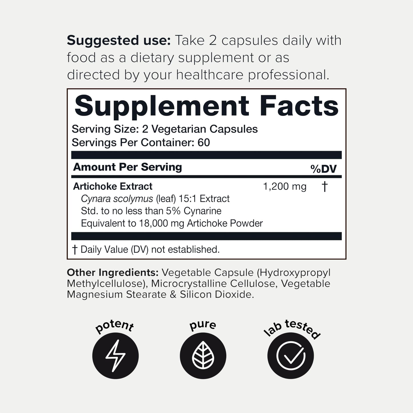 Artichoke Extract Capsules (18000mg) with 60mg of Cynarine - Digestion and Liver ToniiqBuy Supplements Australia