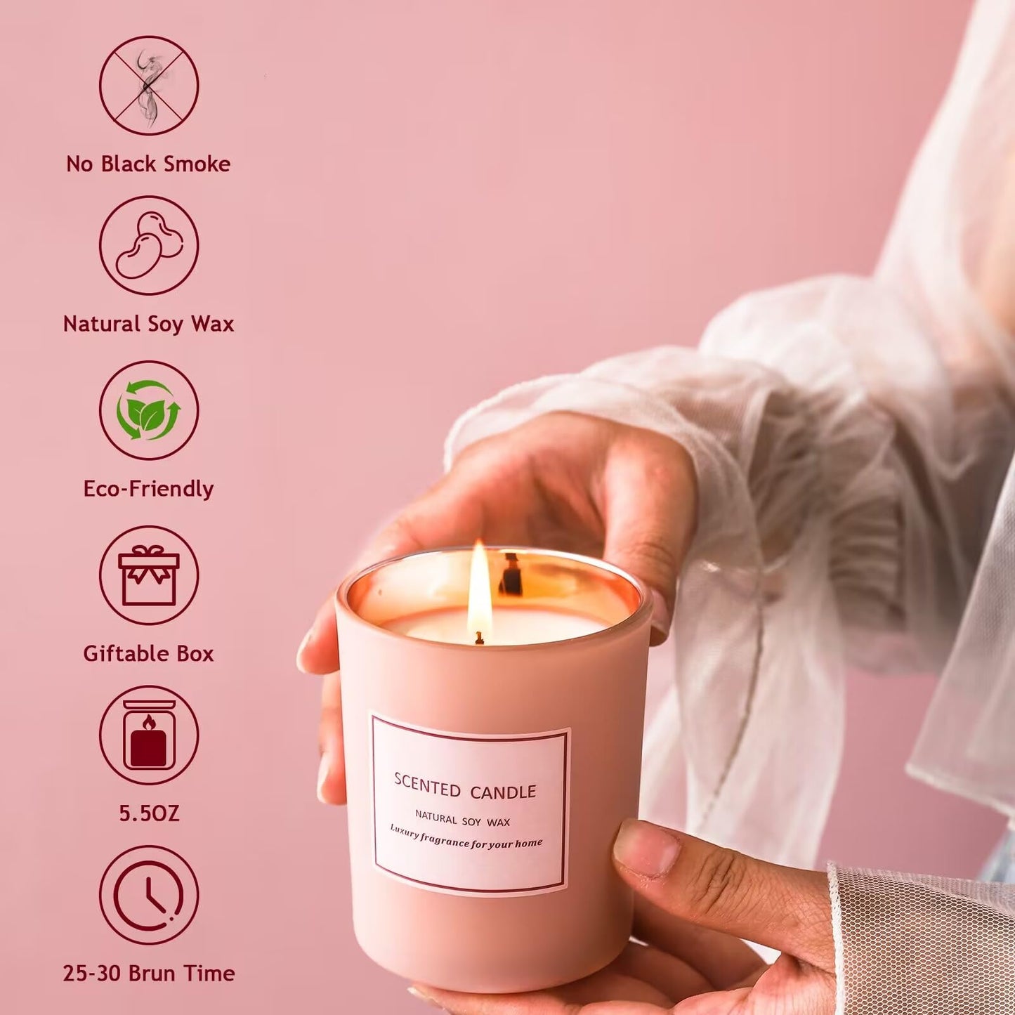 POWSHELF Scented Candle Gifts for Women, Bathroom Decor Candle for Home Scented, 5.5 Oz Jar POWSHELFBuy Supplements Australia