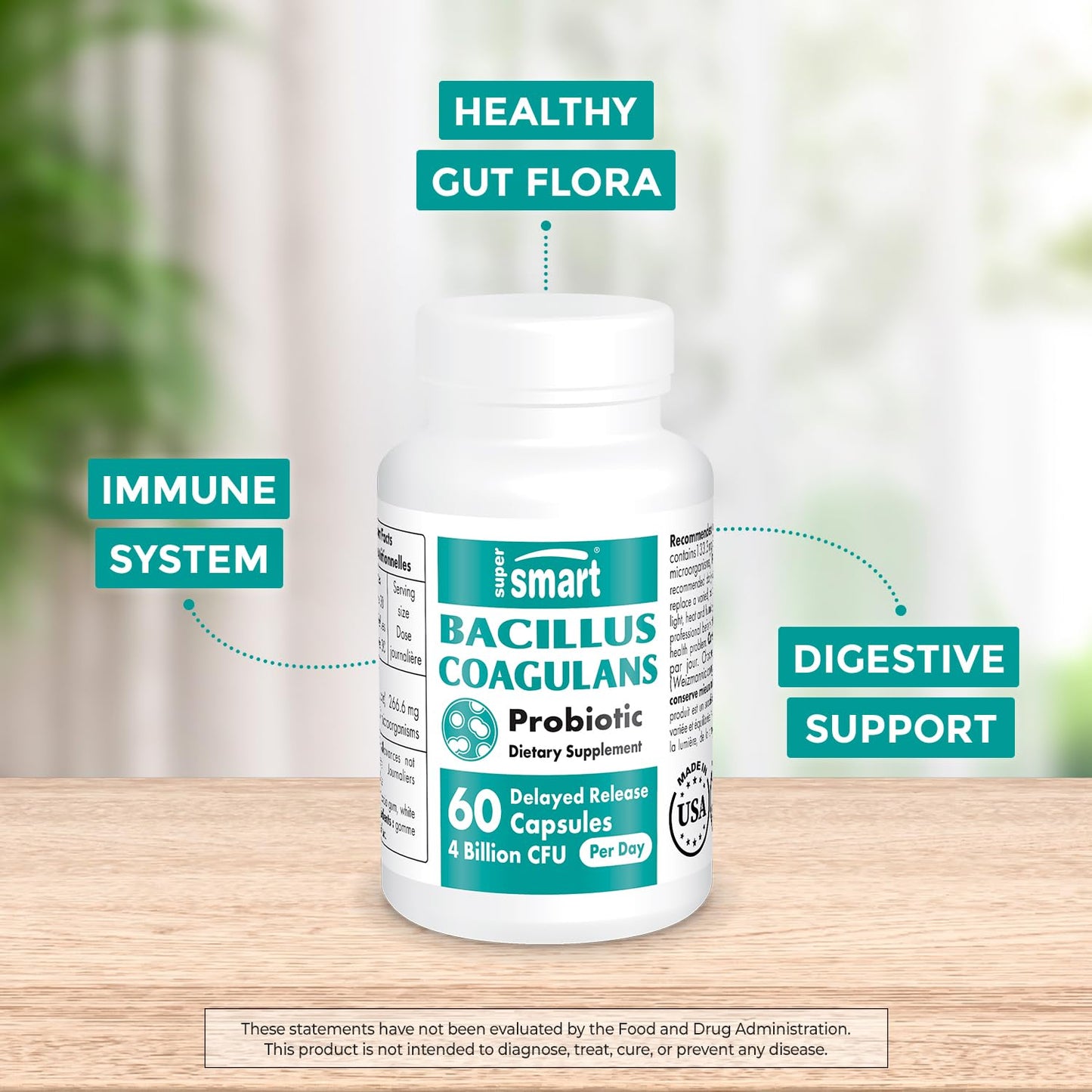 Supersmart - Bacillus Coagulans Probiotic 4 Billion CFU per Day (High Absorption) SupersmartBuy Supplements Australia