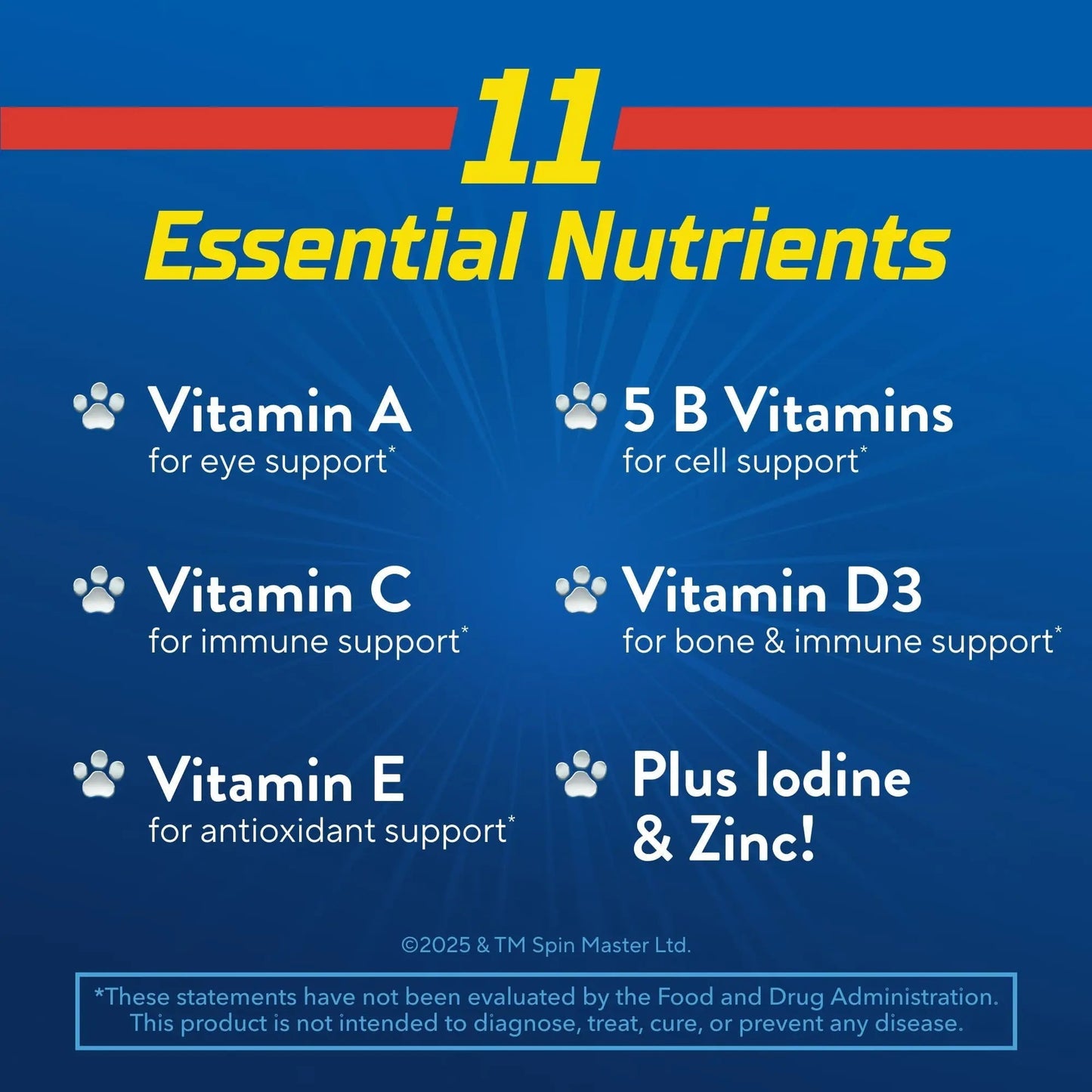 L’il Critters Paw Patrol Gummy Vites Daily Gummy Multivitamin for Kids, Vitamin C, D3 for Immune Support Cherry Lil CrittersBuy Supplements Australia