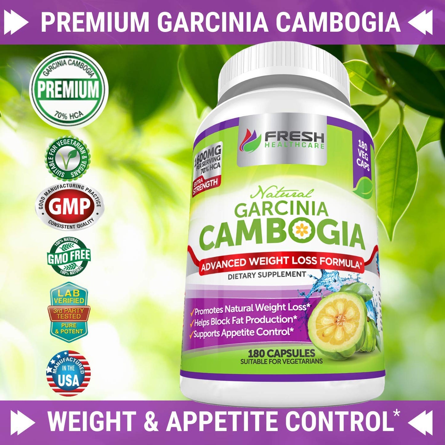 Fresh Healthcare 100% Pure Garcinia Cambogia Extract - All Natural Appetite Suppressant FRESH HEALTHCAREBuy Supplements Australia
