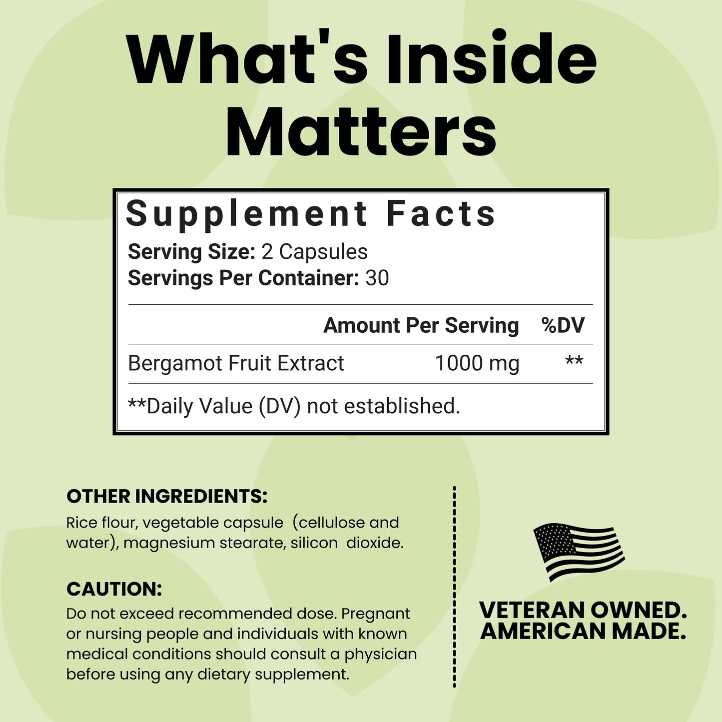 Luma Nutrition Citrus Bergamot 1000mg Per Serving - Citrus Bergamot Supplement - Heart Health Support - Made in the USA