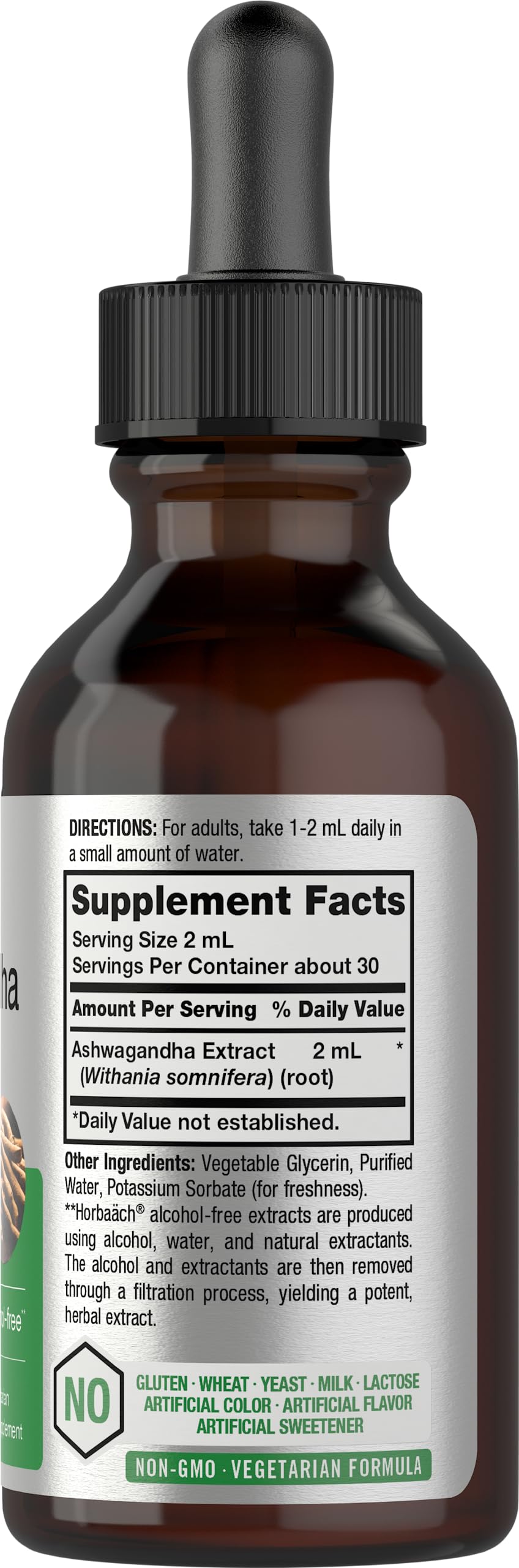 Ashwagandha Root Liquid Extract | 2 fl oz | Alcohol Free Tincture | Vegetarian, Non-GMO, Gluten Free Supplement | by Horbaach HorbäachBuy Supplements Australia