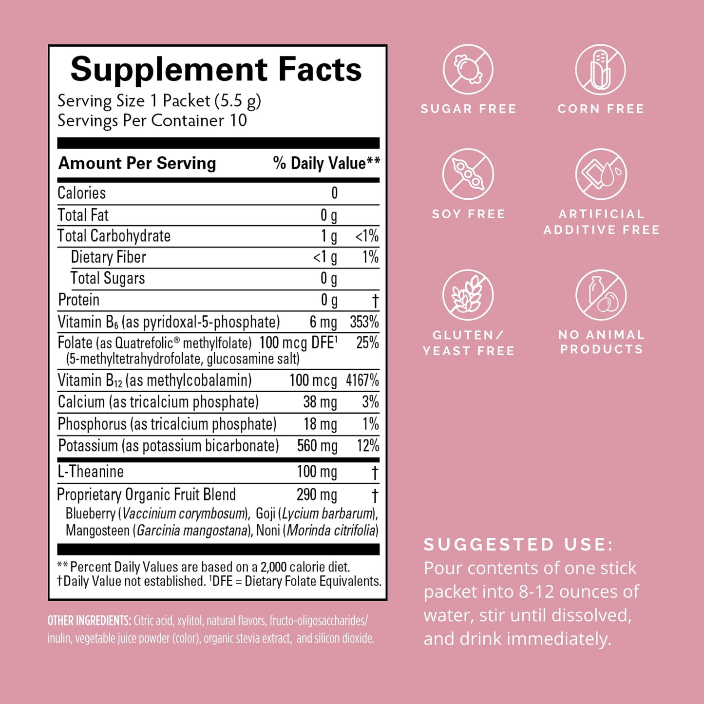 BRAINMD Dr Amen Brain Boost On The Go - 10 Packets, Berry Flavor - Nootropic Drink Powder, Promotes Focus, Clarity & Mental Energy - Caffeine Free, Gluten Free - 10 Servings BRAINMDBuy Supplements Australia