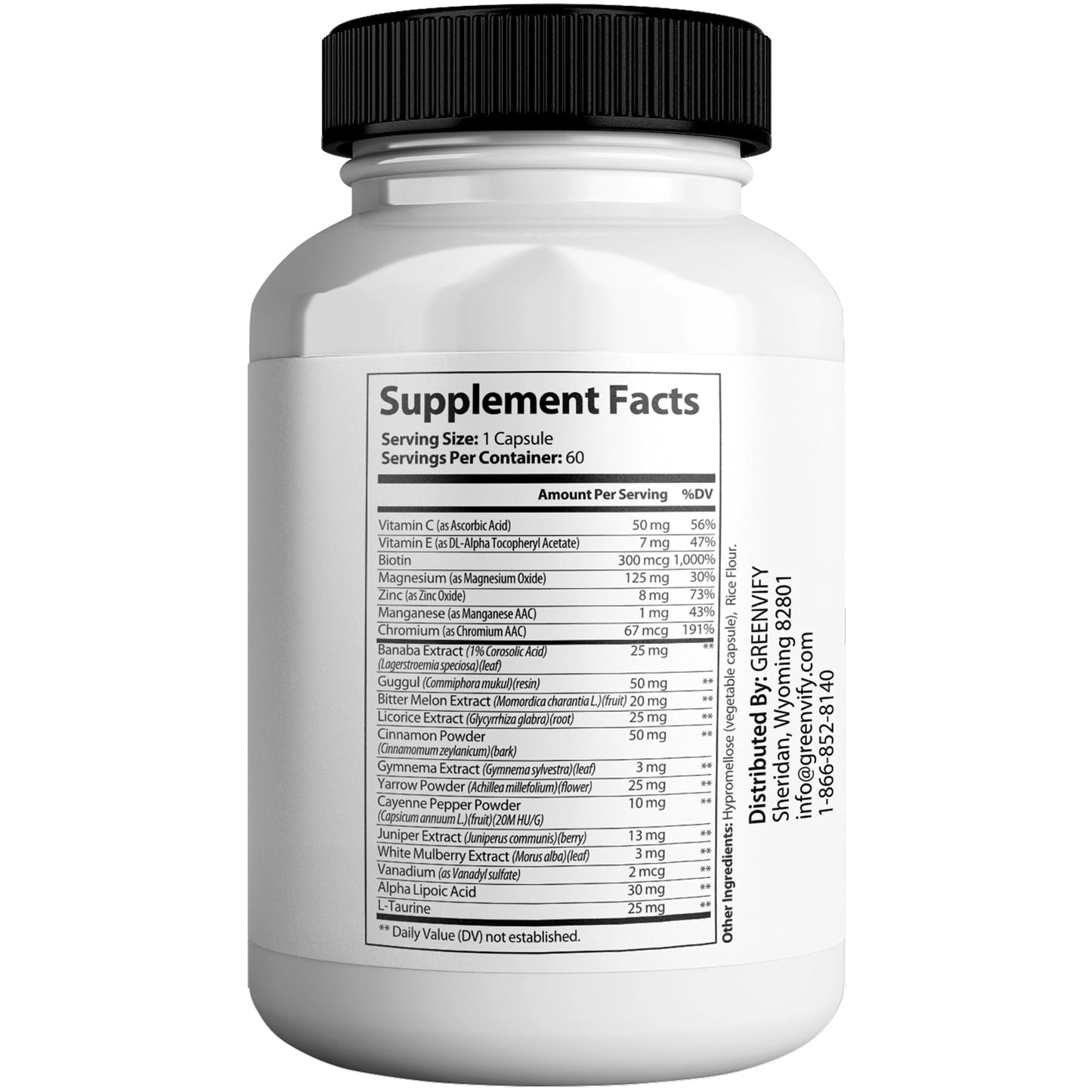 GREENVIFY Gluco Guardian Max Advanced Wellness Support Capsules – Vitamin, Mineral, and Herbal Supplement with Magnesium, Vitamin C, Zinc, and Banaba Leaf – Non-GMO, Gluten-Free – 60 Capsules (1) GREENVIFYBuy Supplements Australia