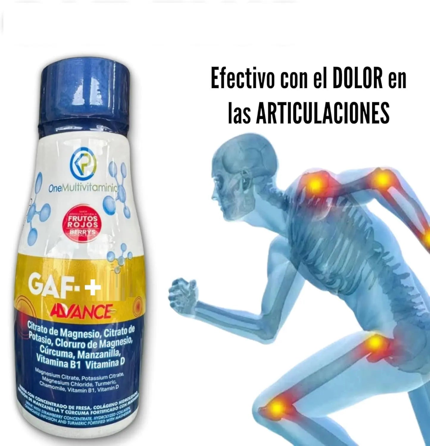 Gaf + Formula avanzada - Multivitamin, 10.14 Fl Oz, 300ML, Red Fruit Flavor Generic