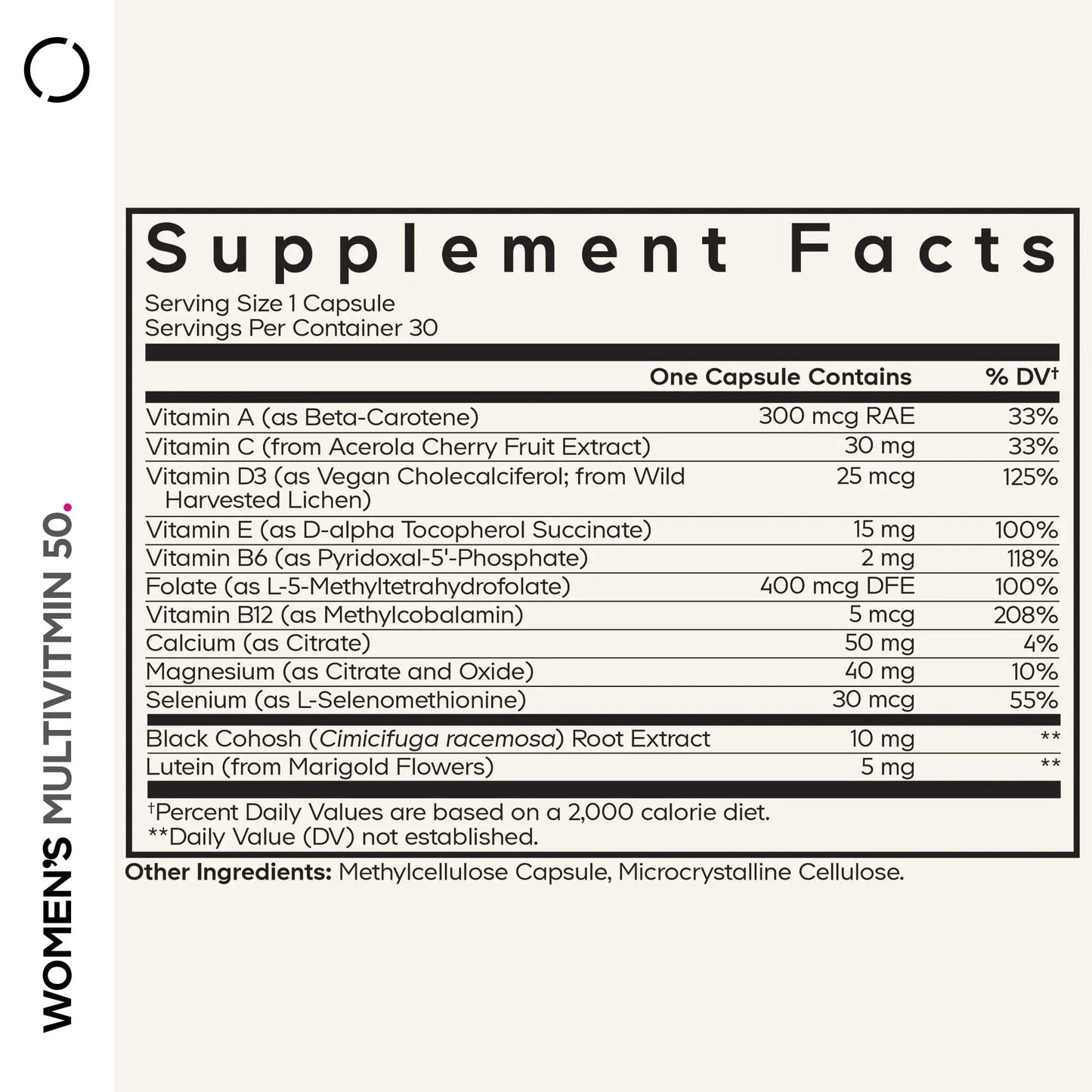 Codeage Women’s Multivitamin 50 - Essential Vitamins for Women Over 50, Methylated Folate, Magnesium, Selenium, Vitamin B6, B12, D3 Antioxidants Codeage