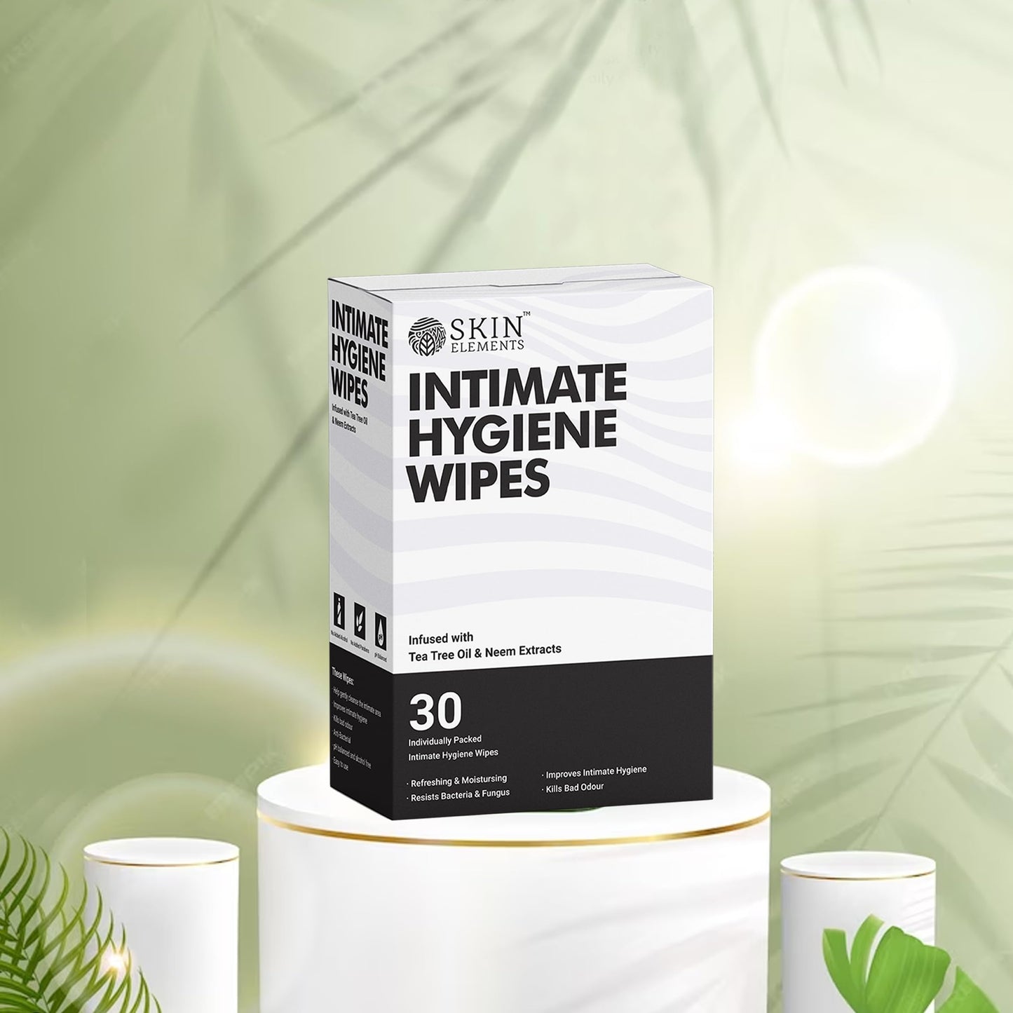 Skin Elements Intimate Hygiene Wipes | pH Balanced Wipes with Tea Tree Oil | Avoids Itching and Bad Odor Skin ElementsBuy Supplements Australia