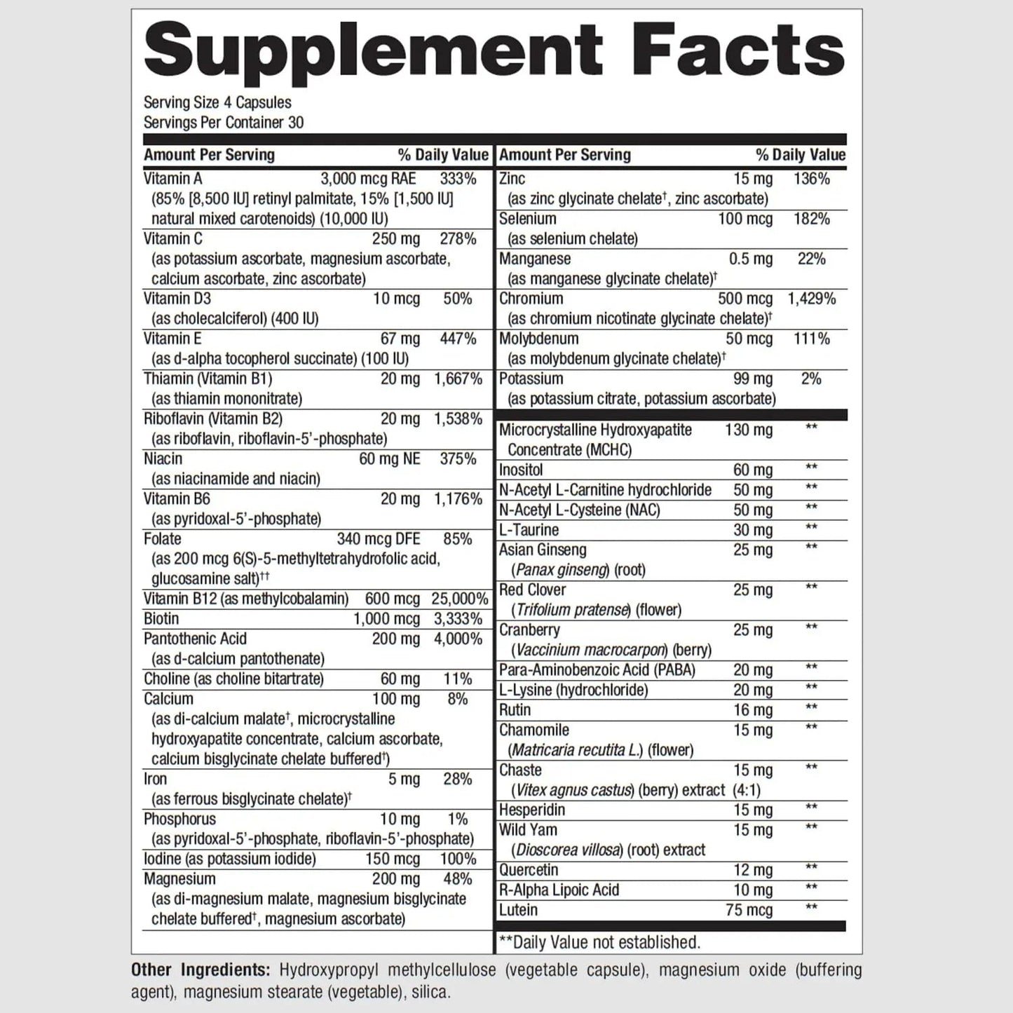 PureFormulas PureMulti for Women - Comprehensive Multivitamin for Women with Essential Nutrients and Herbal Support Womens Daily Multivitamins PureFormulas