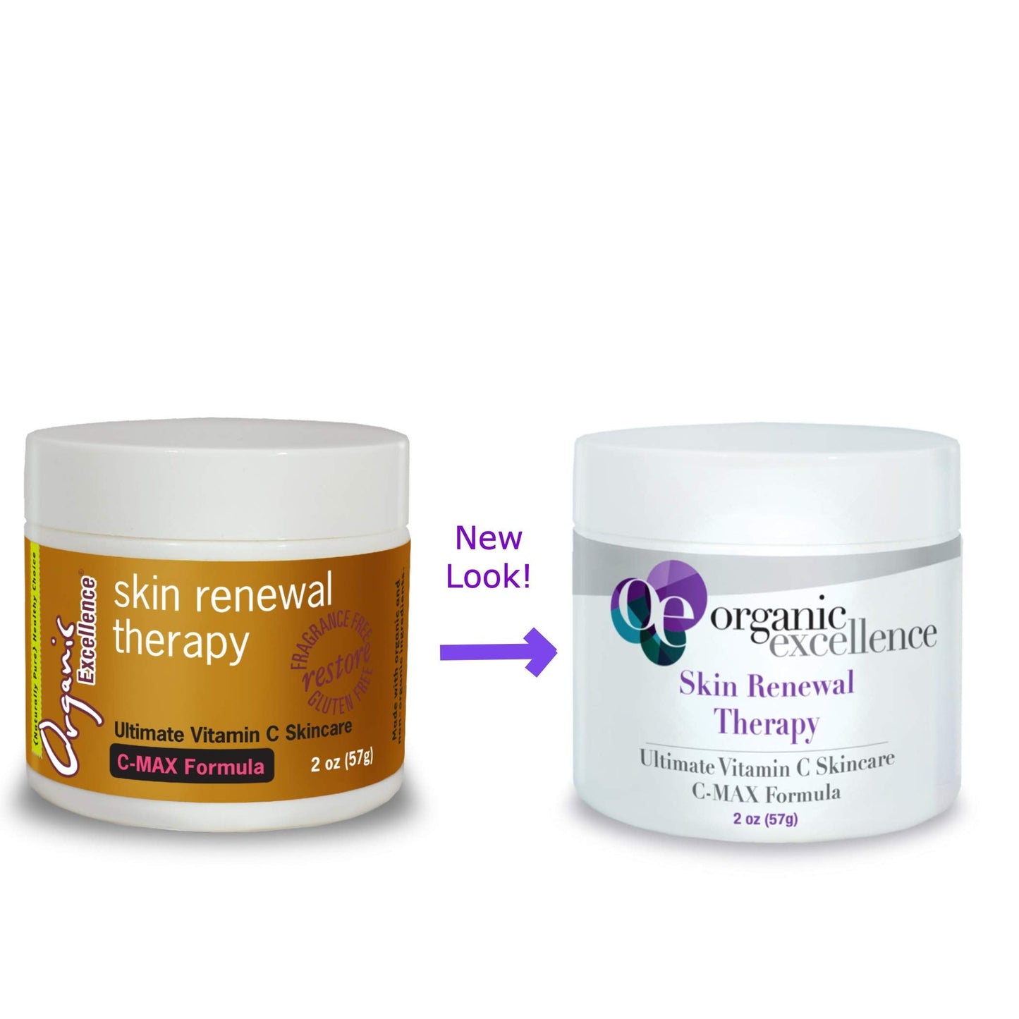 Organic Excellence Skin Renewal Therapy, Vitamin C Face & Neck Cream, Moisturizer to Stimulate Collagen Production and Increase Skin Cell Renewal, Organic Natural Non-Toxic Cruelty-Free 2 oz (57g) Organic ExcellenceBuy Supplements Australia