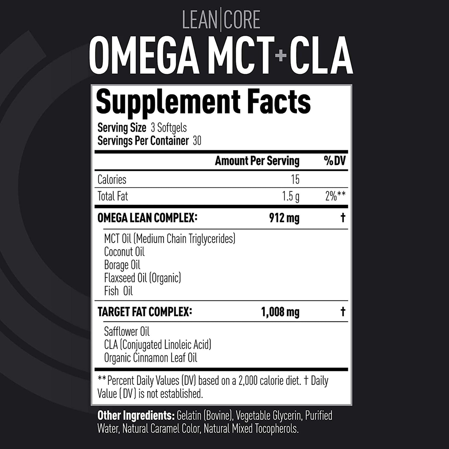 Lean CORE Omega MCT + CLA - Stimulant Free Health Formula, Lean Muscle & Toned (CORE)ACTIVEBuy Supplements Australia