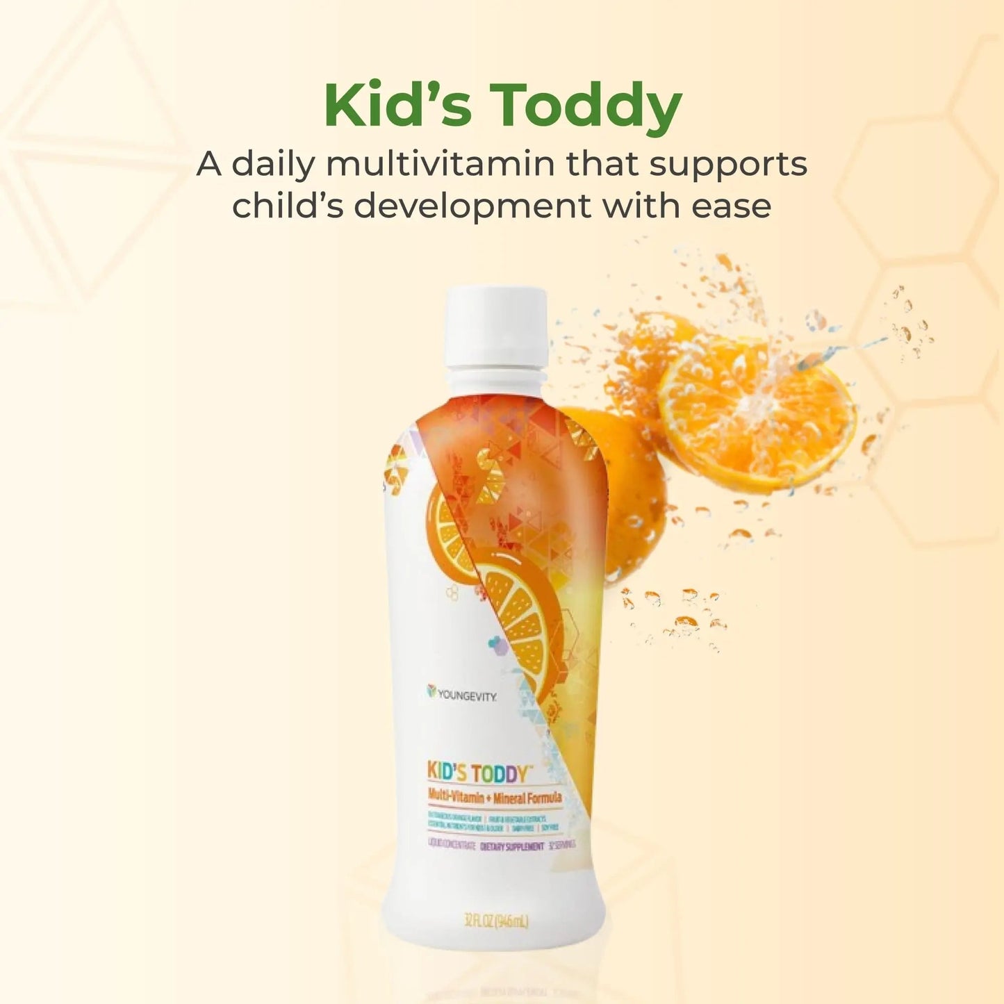 Youngevity Kid's Toddy™ - Mega Multivitamin for Kids & Children Age 2+ - 14 Vitamins, 10 Minerals, Phytonutrient Blend Youngevity
