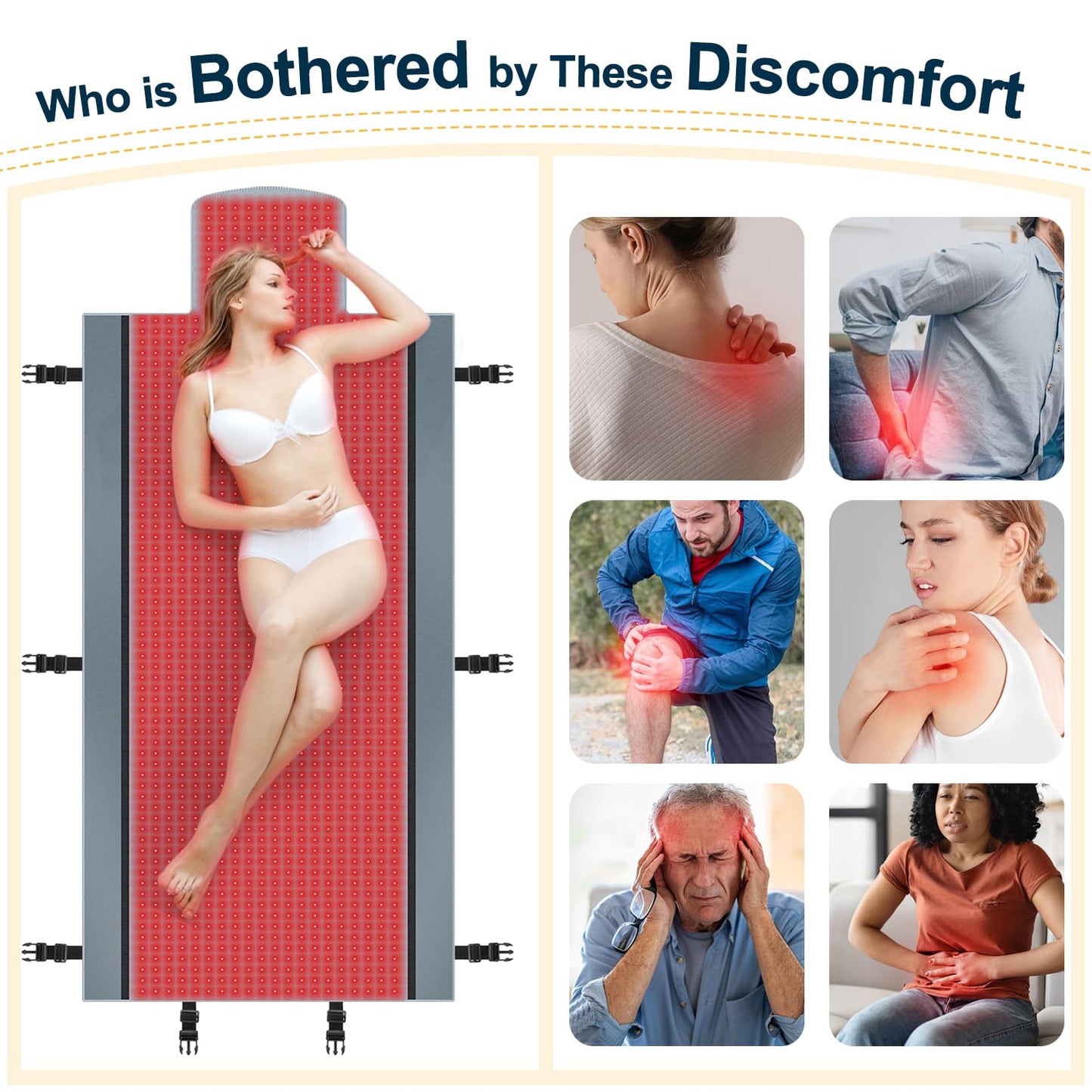 Red Light Therapy for Body - Full Body Red Light Therapy Mat, 71.0x33.31in, 2570Pcs 660nm & 850nm KaoudtBuy Supplements Australia