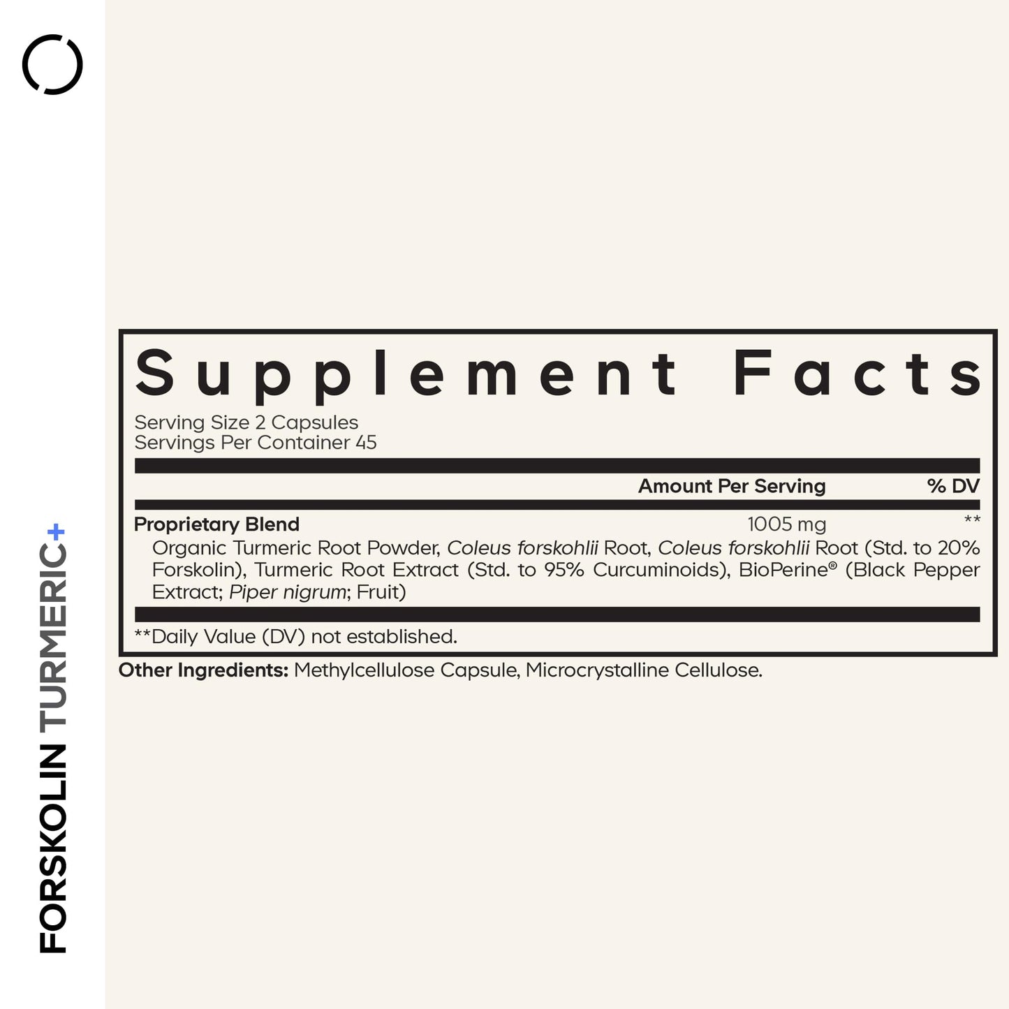 Codeage Forskolin, Pure Forskolin Coleus + Organic Turmeric Root Powder, 95% Curcuminoids + Bioperine Black Pepper - 20% Standardized Coleus Forskohlii Supplement - Non-GMO - 90 Capsules CodeageBuy Supplements Australia
