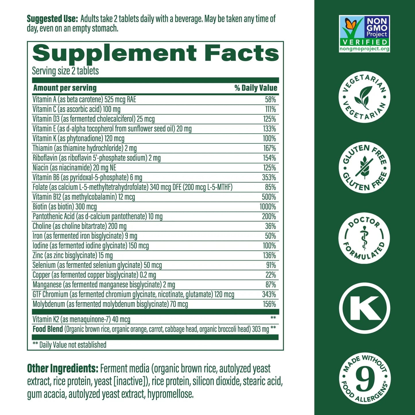MegaFood Women's 40+ Multivitamin - Multivitamin Supplement for Women with Iron, Vitamins C, B12, K2, A, B6, Choline, and more MegaFoodBuy Supplements Australia