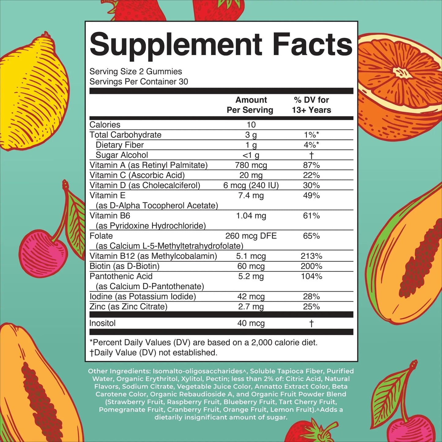 MaryRuth Organics Multivitamin for Teens | Teen Multivitamin Multimineral Gummies with Vitamin B, C, D and E, Biotin, Zinc MaryRuth OrganicsBuy Supplements Australia