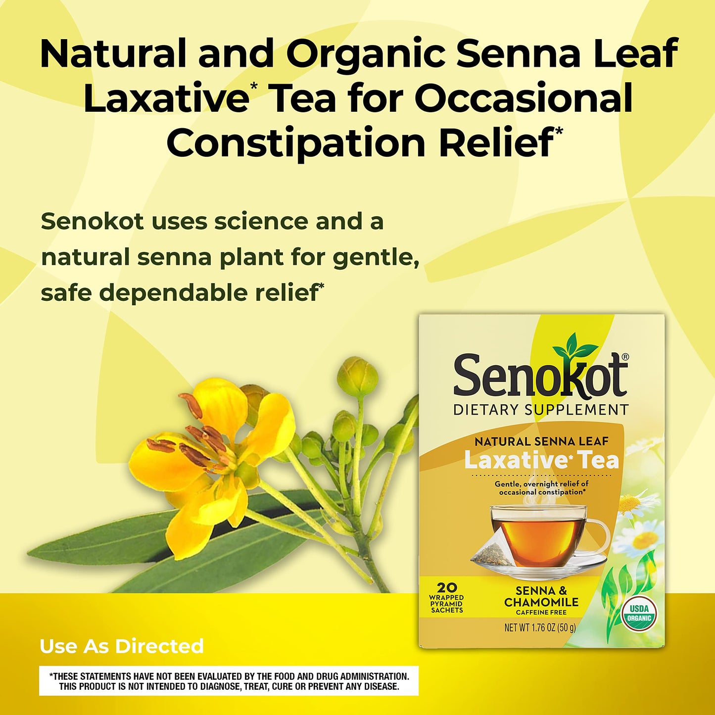 Senokot Dietary Supplement, Natural and Organic Senna Leaf, Laxative Tea for Occasional SenokotBuy Supplements Australia