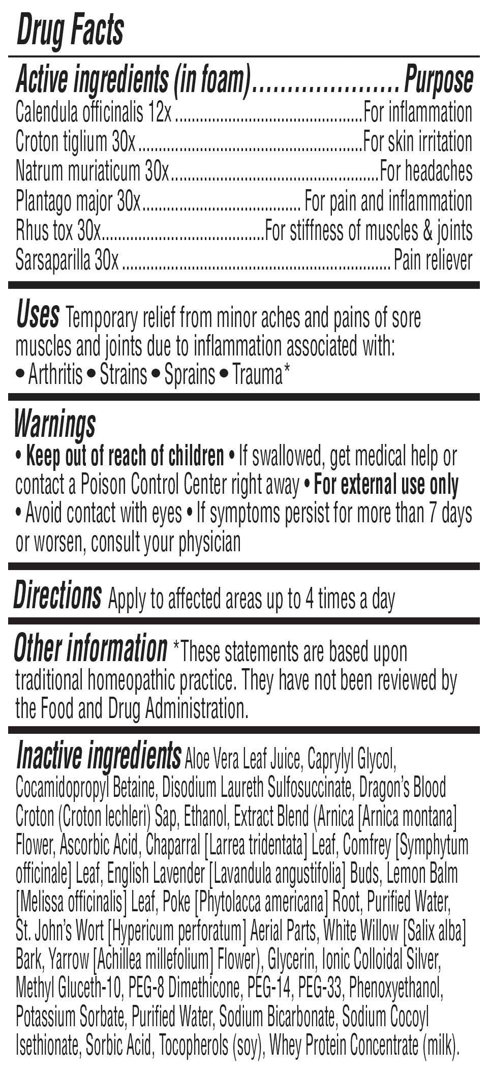 MagniLife Pain & Inflammation Relief Foam, 4 oz, Non-Greasy Arthritis Pain Reliever for Muscle, Joint, Knee, Hip, Back, Foot, Helps Ease Stiffness, Soreness, Swelling & Everyday Discomfort MagniLifeBuy Supplements Australia
