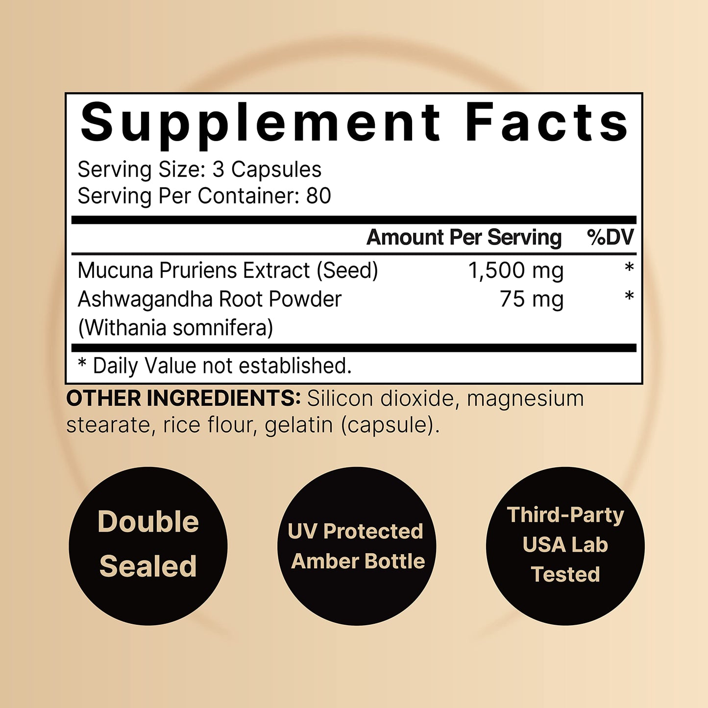 2 Pack NatureBell Mucuna Pruriens Capsules, 1500mg Per Serving, Made with Mucuna NatureBellBuy Supplements Australia