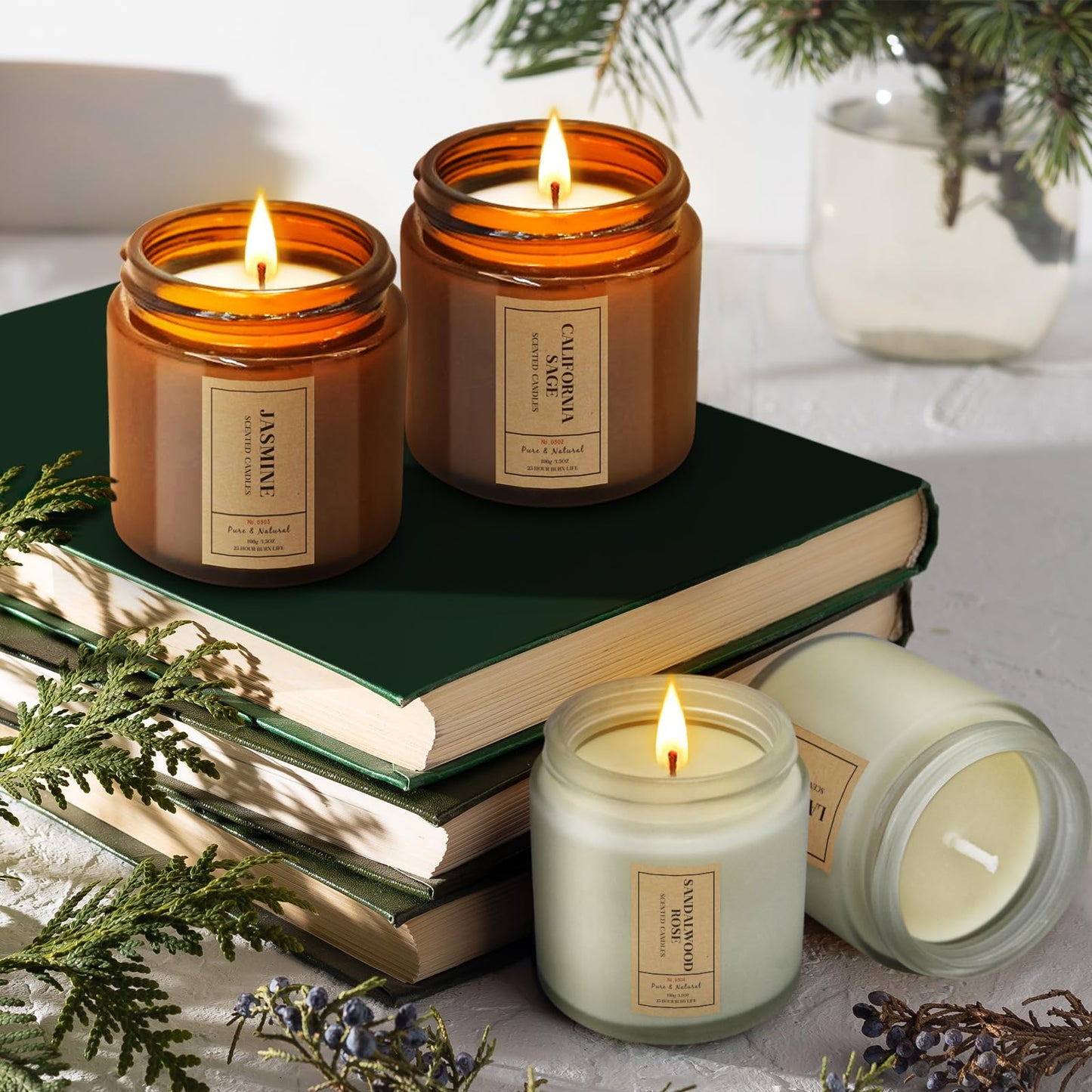 Aromatherapy Candles for Home Scented, 4 Pack Lavender Candles Gifts Set for Women FOMICOBuy Supplements Australia