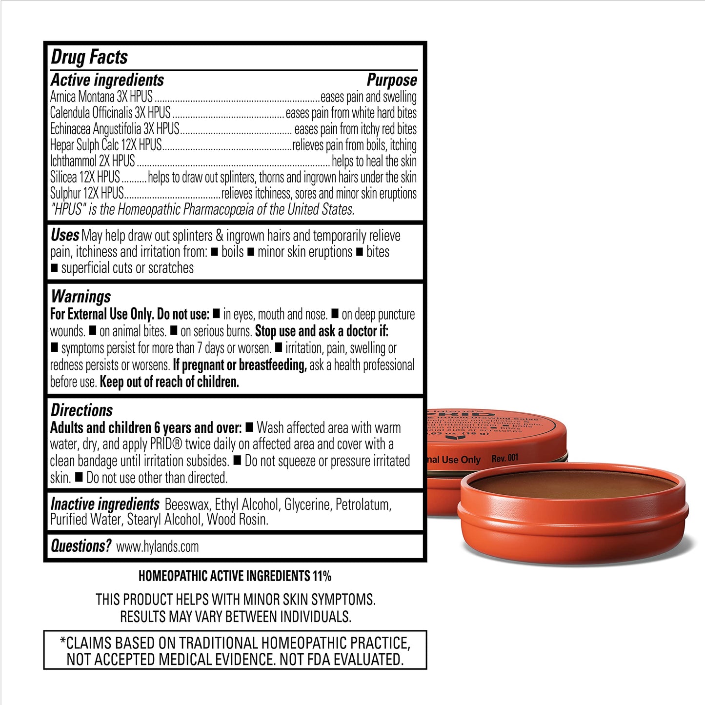 Hyland's PRID Drawing Salve Naturals (2 Pack) Hyland'sBuy Supplements Australia