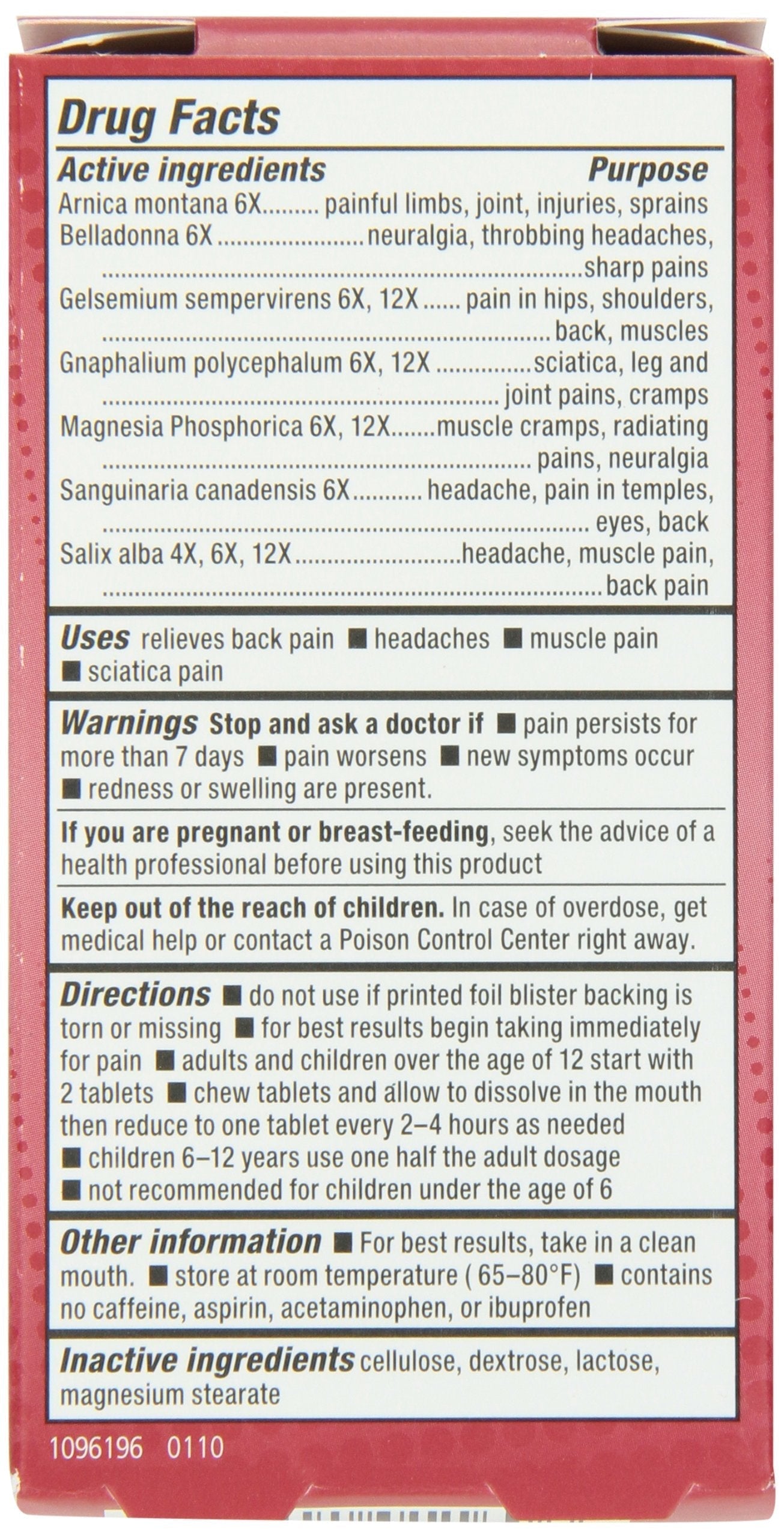 Natrabio Pain Relief Tablets, 60 Count NatraBioBuy Supplements Australia