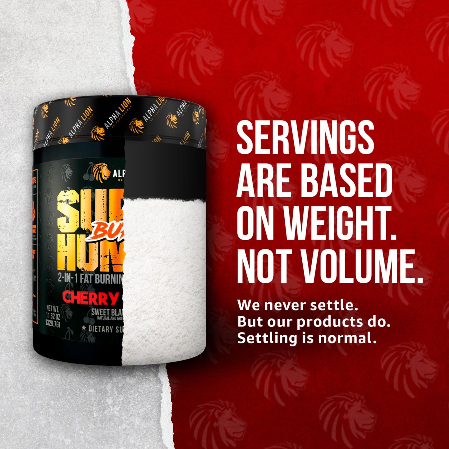 ALPHA LION Superhuman Burn – 2 in 1 Metabolism Booster Pre Workout and Thermogenic Burner for Men – Appetite Suppressant - Maple Wellness Supplements