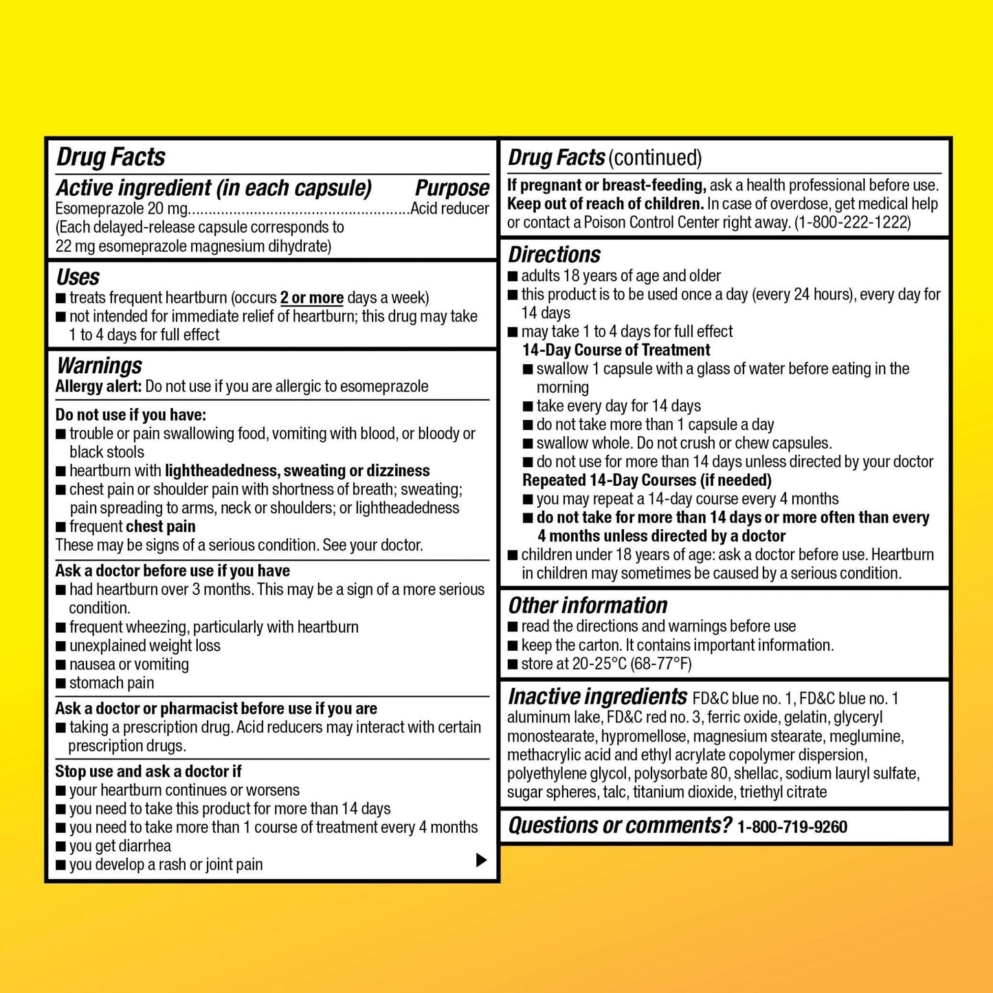 Amazon Basic Care Esomeprazole Magnesium Delayed-Release Mini Capsules, 20 mg, Acid Reducer, 24 Hour Heartburn Medicine, 42 Count - Maple Wellness Supplements