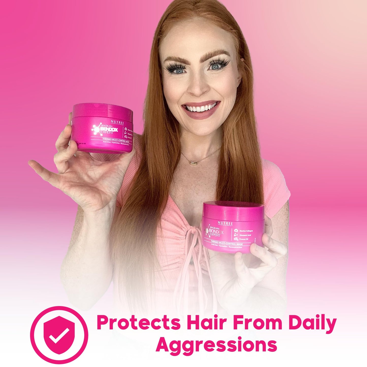Brazilian Hair Bottox Expert Thermal Mask 8.8 oz - Contains Marine Collagen and Almond Oil - Formaldehyde-Free - Repairs the Hair Elasticity and Flexibility, Softens, Moisturizers, Adds Shine - Maple Wellness Supplements